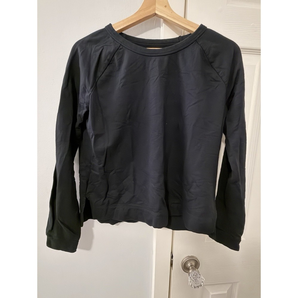 American Giant Women's XS Crewneck Sweatshirt Black Made USA Supima Minimalist